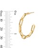 Thumbnail Image 2 of 19.0mm Chain Link J-Hoop Earrings in Hollow 10K Gold