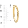 Thumbnail Image 2 of 20.2mm Rope Chain Hoop Earrings in Hollow 10K Gold