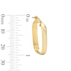 Thumbnail Image 2 of 28.0mm Oblong Hoop Earrings in Hollow 10K Gold