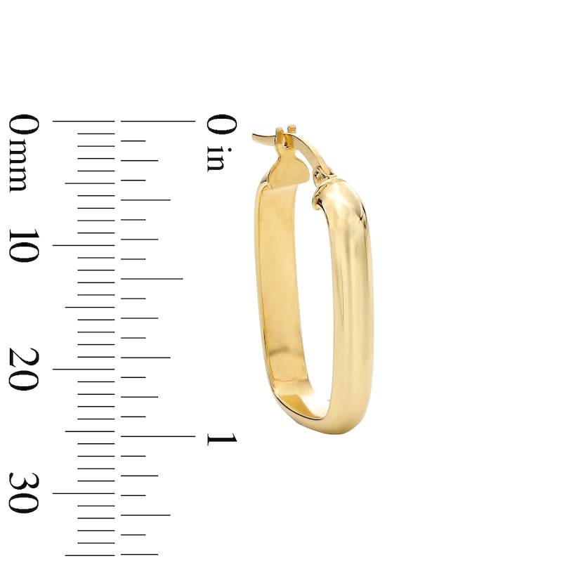 Main Image 2 of 28.0mm Oblong Hoop Earrings in Hollow 10K Gold