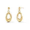 Thumbnail Image 1 of Oval Drop Earrings in Hollow 10K Gold