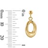 Thumbnail Image 2 of Oval Drop Earrings in Hollow 10K Gold