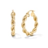 Thumbnail Image 1 of 27.0mm Twist Hoop Earrings in Hollow 10K Gold