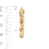 Thumbnail Image 2 of 27.0mm Twist Hoop Earrings in Hollow 10K Gold