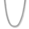 Thumbnail Image 1 of 10.0mm Double Curb Chain Necklace in Hollow Sterling Silver - 22”