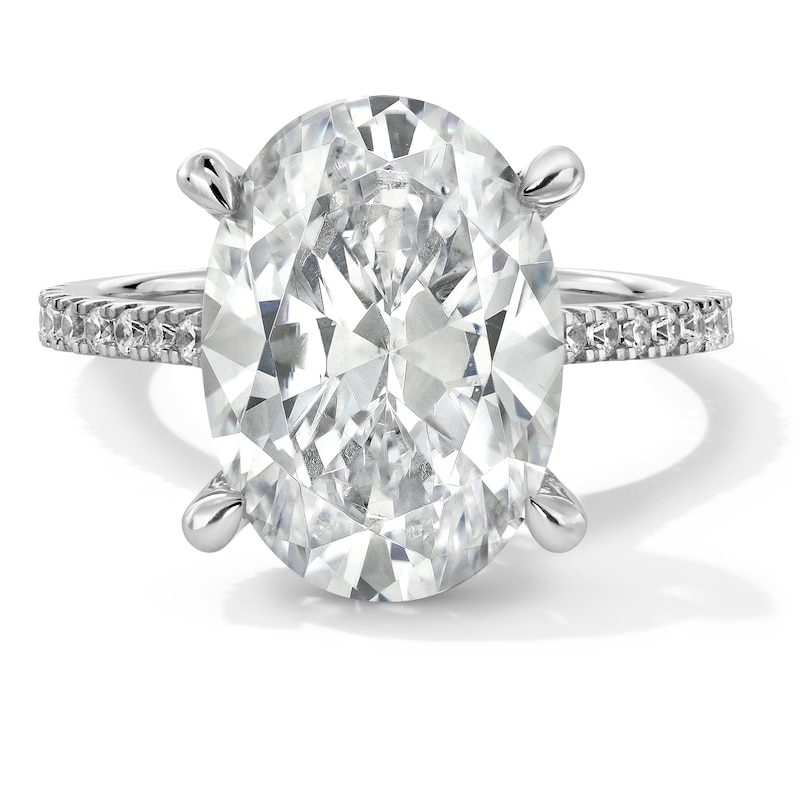 Main Image 1 of 6-1/2 CT. T.W. Oval Certified Lab-Grown Diamond Engagement Ring in 14K White Gold (F/VS2)