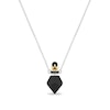 Thumbnail Image 1 of Enchanted Disney Villains Evil Queen Onyx, Garnet and Black Diamond Accent Dagger Necklace in Sterling Silver - 20"