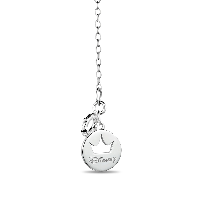 Main Image 2 of Enchanted Disney Villains Evil Queen Onyx, Garnet and Black Diamond Accent Dagger Necklace in Sterling Silver - 20"