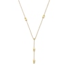 Thumbnail Image 1 of Diamond-Cut Cube and Round Bead Station “Y” Necklace in 10K Gold