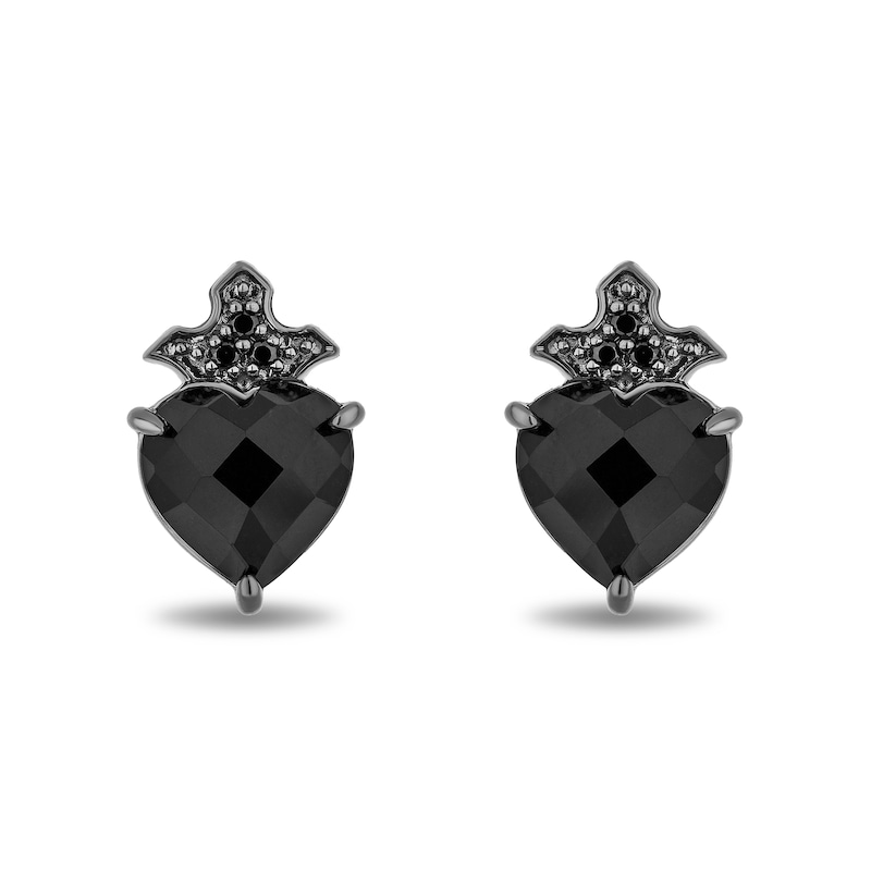 Main Image 7 of Enchanted Disney Villains Maleficent Onyx and Black Diamond Wings Pendant and Stud Earrings Set in Black Sterling Silver