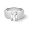 Thumbnail Image 1 of 2 CT. Emerald-Cut Certified Lab-Grown Diamond Solitaire Thick Shank Engagement Ring in 14K White Gold (F/VS2)
