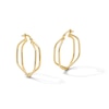 Thumbnail Image 1 of 30.0mm Hexagon Double-Hoop Earrings in Hollow 10K Gold