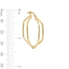 Thumbnail Image 2 of 30.0mm Hexagon Double-Hoop Earrings in Hollow 10K Gold