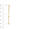 Thumbnail Image 2 of Cube Station Chain Drop Earrings in Hollow 10K Gold