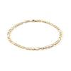 Thumbnail Image 1 of 4.0mm Concave Figaro Chain Necklace in Solid 14K Gold - 24”