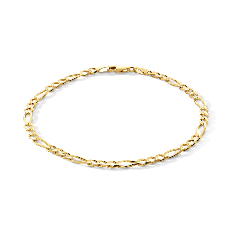 Main Image 1 of 4.0mm Concave Figaro Chain Necklace in Solid 14K Gold - 24”