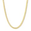 Thumbnail Image 1 of 6.9mm Flat Concave Curb Chain Necklace in Solid 14K Gold - 20”