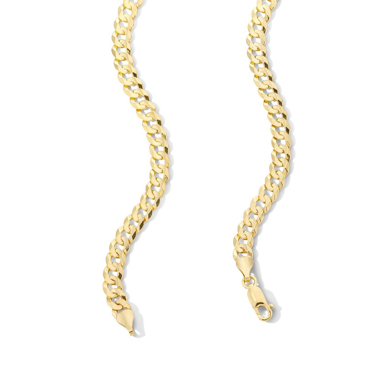 Main Image 2 of 6.9mm Flat Concave Curb Chain Necklace in Solid 14K Gold - 20”