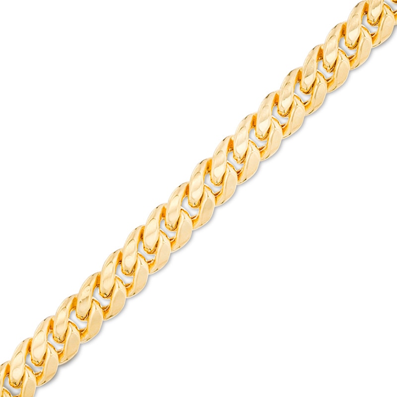 Main Image 1 of 6.8mm Miami Cuban Curb Chain Bracelet in Hollow 14K Gold - 7.5"