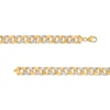 Thumbnail Image 3 of 8.2mm Diamond-Cut Miami Cuban Curb Chain Bracelet in Hollow 14K Two-Tone Gold - 7.5"