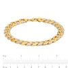Thumbnail Image 4 of 8.2mm Diamond-Cut Miami Cuban Curb Chain Bracelet in Hollow 14K Two-Tone Gold - 7.5"