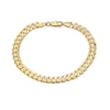 Thumbnail Image 1 of 6.9mm Flat Concave Curb Chain Bracelet in Solid 10K Gold - 8.5”