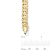 Thumbnail Image 2 of 6.9mm Flat Concave Curb Chain Bracelet in Solid 10K Gold - 8.5”