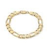 Thumbnail Image 1 of 9.5mm Concave Figaro Chain Bracelet in Solid 10K Gold - 8.5"