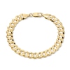 Thumbnail Image 1 of 9.5mm Flat Concave Curb Chain Bracelet in Solid 10K Gold - 8.5"