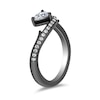 Thumbnail Image 2 of Enchanted Disney Villains Maleficent 1/2 CT. T.W. Certified Lab-Grown Diamond Bypass Ring in Black Sterling Silver
