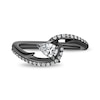 Thumbnail Image 4 of Enchanted Disney Villains Maleficent 1/2 CT. T.W. Certified Lab-Grown Diamond Bypass Ring in Black Sterling Silver