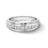 Thumbnail Image 1 of 1/4 CT. T.W. Diamond Seven Stone Stepped Edge Band in 10K White Gold