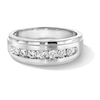 Thumbnail Image 1 of 1/2 CT. T.W. Diamond Seven Stone Stepped Edge Band in 10K White Gold
