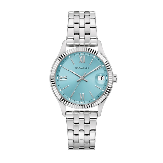 Ladies' Caravelle by Bulova Classic Dress Watch with Light Blue Dial (Model: 43M124)