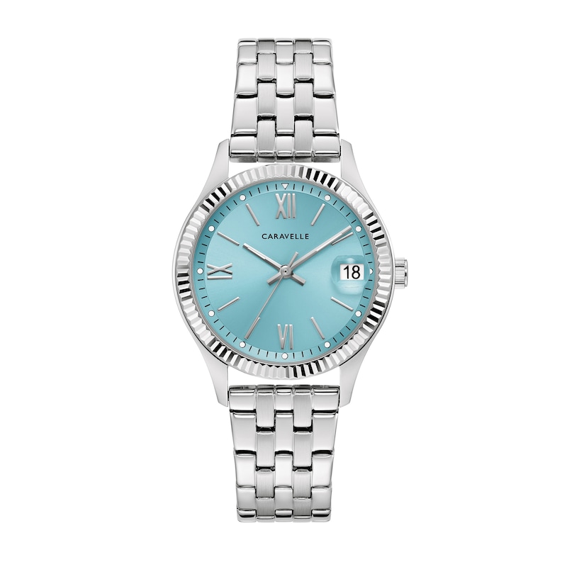 Main Image 1 of Ladies' Caravelle by Bulova Classic Dress Watch with Light Blue Dial (Model: 43M124)