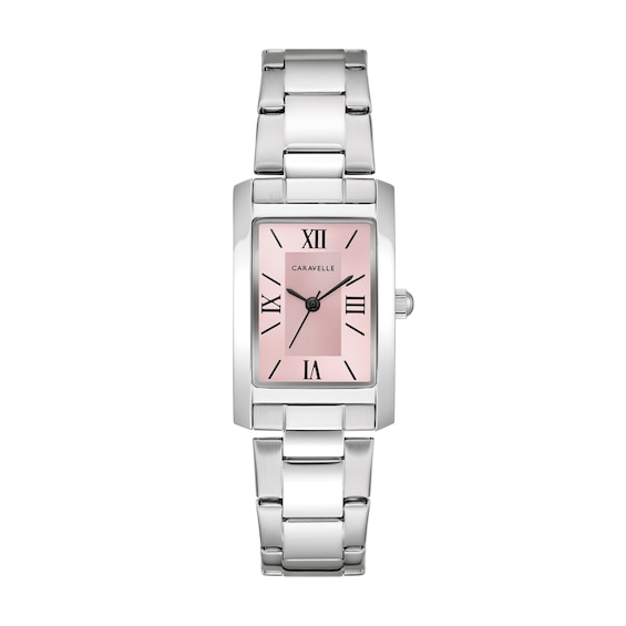 Ladies' Caravelle by Bulova Classic Dress Watch with Rectangular Pink Dial (Model: 43L224)