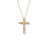 Thumbnail Image 1 of 1/4 CT. T.W. Diamond Marquise Cross Pendant in 10K Gold