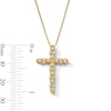 Thumbnail Image 3 of 1/4 CT. T.W. Diamond Marquise Cross Pendant in 10K Gold