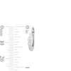 Thumbnail Image 2 of 1/2 CT. T.W. Certified Lab-Grown Diamond Three Stone Hoop Earrings in 10K White Gold (F/VS2)