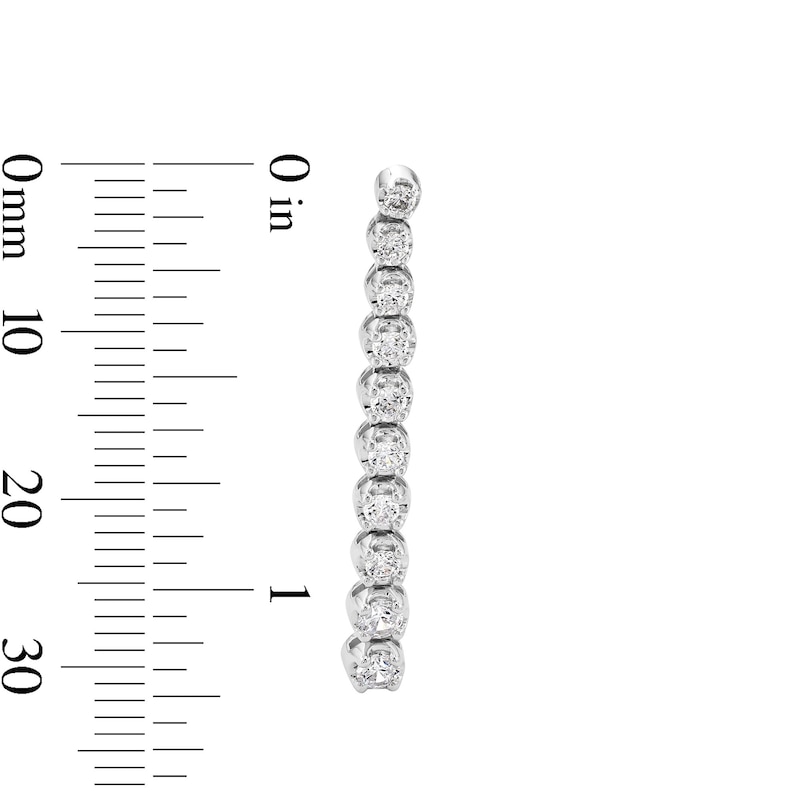 Main Image 2 of 1 CT. T.W. Journey Certified Lab-Grown Diamond Linear Drop Earrings in 10K White Gold (F/VS2)