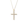 Thumbnail Image 1 of 1/2 CT. T.W. Certified Lab-Grown Diamond Cross Pendant in 10K Gold (F/VS2)