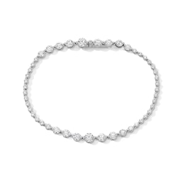4 CT. T.W. Lab-Grown Diamond Graduated Line Bracelet in 10K White Gold (F/VS2)