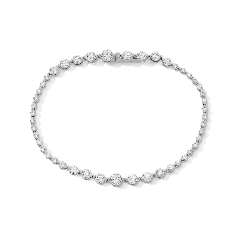Main Image 1 of 4 CT. T.W. Lab-Grown Diamond Graduated Line Bracelet in 10K White Gold (F/VS2)