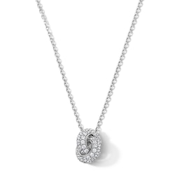 3/4 CT. T.W. Lab-Grown Diamond Interlocking Circle Links Necklace in 10K White Gold (F/VS2)