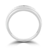 Thumbnail Image 3 of 1/10 CT. T.W. Diamond Nine Stone Stepped Edge Band in 10K White Gold