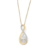 Thumbnail Image 1 of 1 CT. T.W. Pear-Shaped Certified Lab-Grown Diamond Infinity Pendant in 10K Gold (F/VS2)