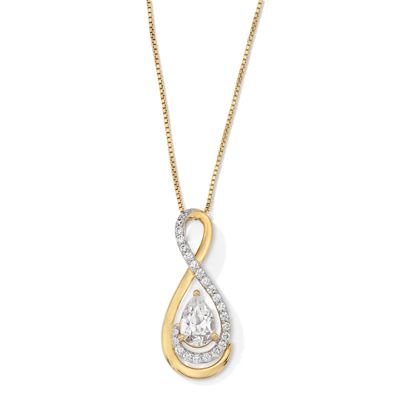 Main Image 1 of 1 CT. T.W. Pear-Shaped Certified Lab-Grown Diamond Infinity Pendant in 10K Gold (F/VS2)