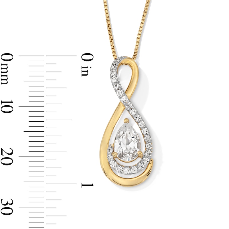 Main Image 2 of 1 CT. T.W. Pear-Shaped Certified Lab-Grown Diamond Infinity Pendant in 10K Gold (F/VS2)