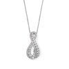 Thumbnail Image 1 of 1 CT. T.W. Certified Lab-Grown Diamond Twist Infinity Pendant in 10K White Gold (F/VS2)