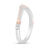 Thumbnail Image 2 of Enchanted Disney Aurora 1/5 CT. T.W. Diamond Contour Anniversary Band in 14K Two-Tone Gold
